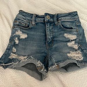 American eagle denim shorts cuffed